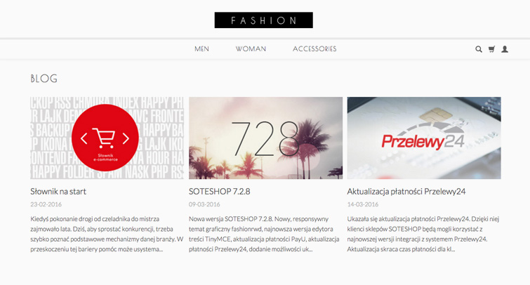 Blog in online store