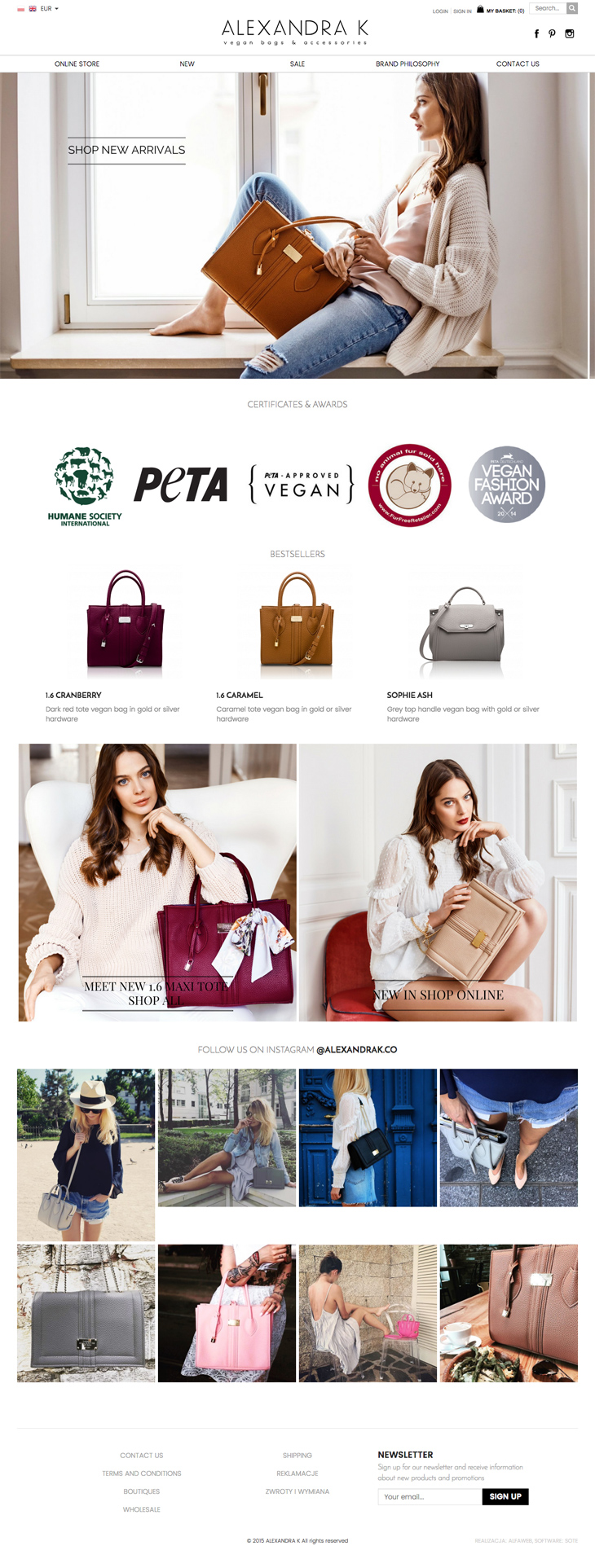 Sklep internetowy ALEXANDRA K vegan bags & accessories