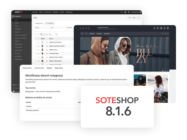 Sklep internetowy SOTESHOP 8.1.6
